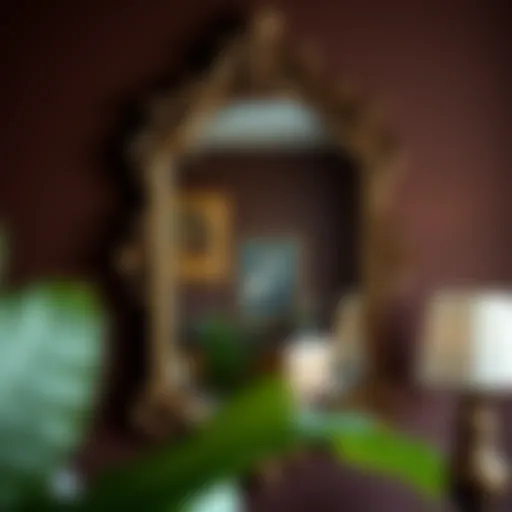 Elegant vintage mirror with intricate frame