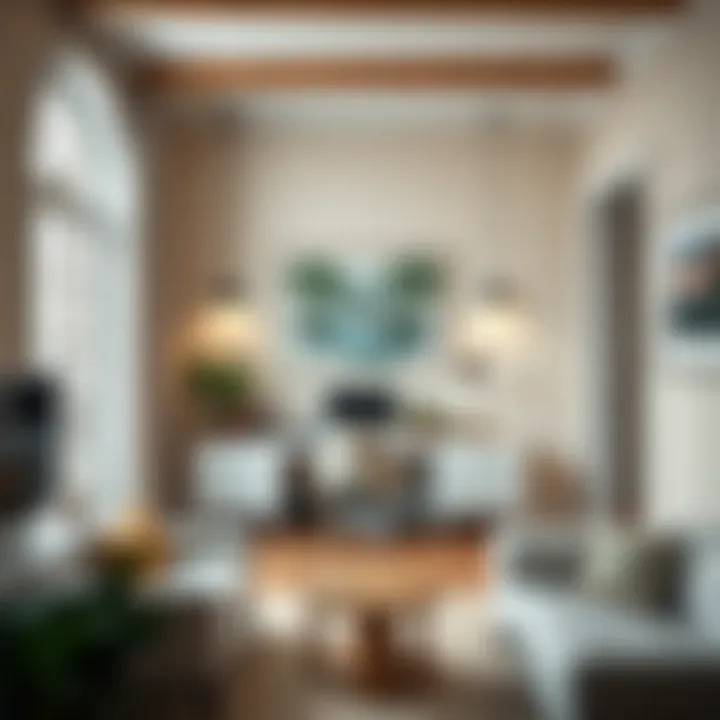 A stylish home office showcasing innovative cord clip installations enhancing decor.