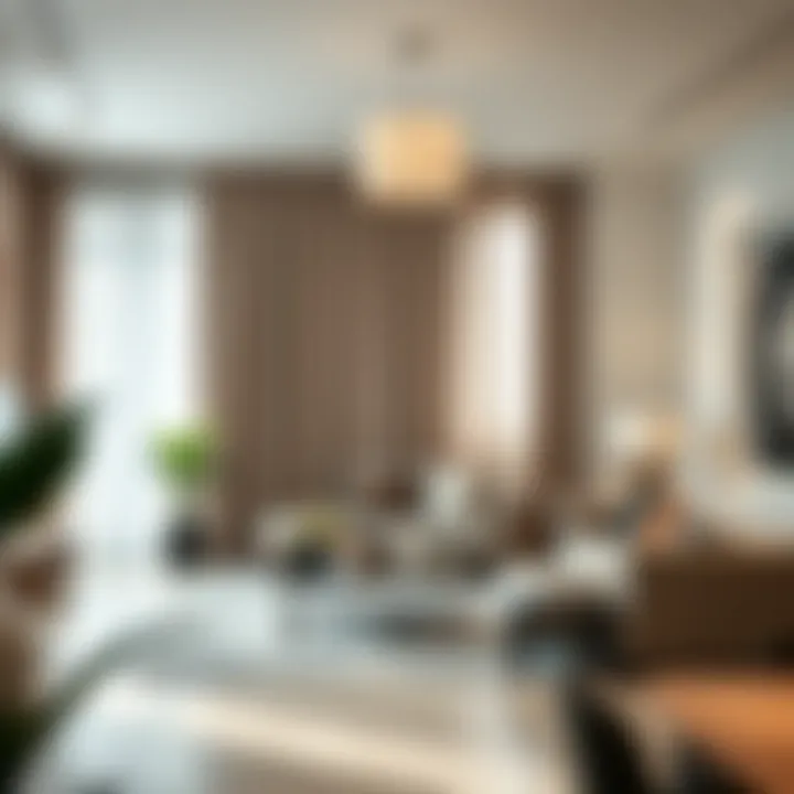 Elegant living room featuring semi sheer curtains