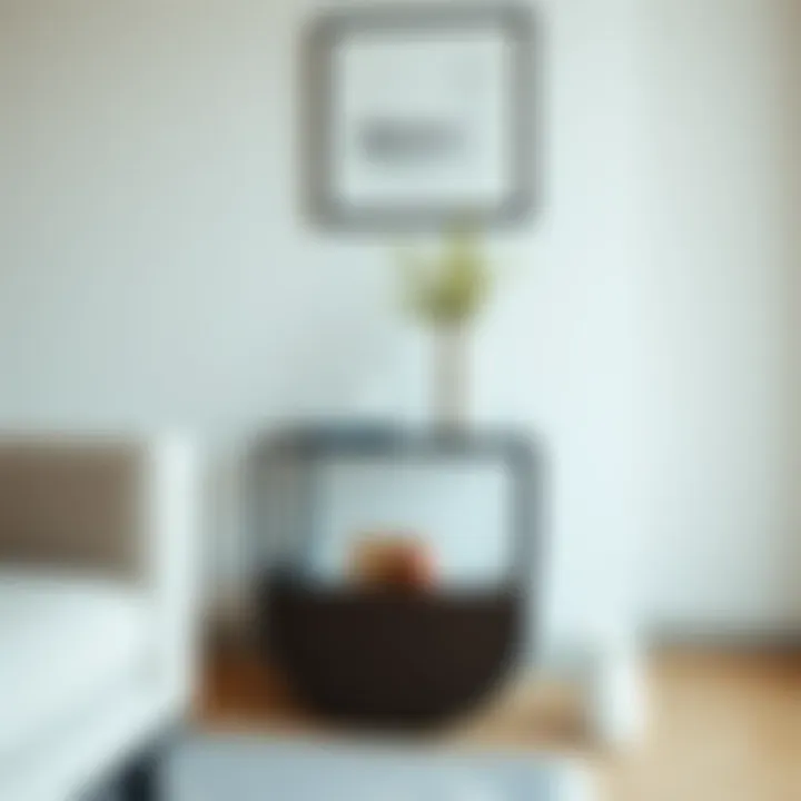 Stylish end table in a minimalist decor, highlighting magazine organization