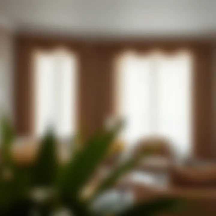 Installation of semi sheer curtains in a modern setting