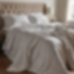 Elegant lightweight bedspread draped over a modern bed