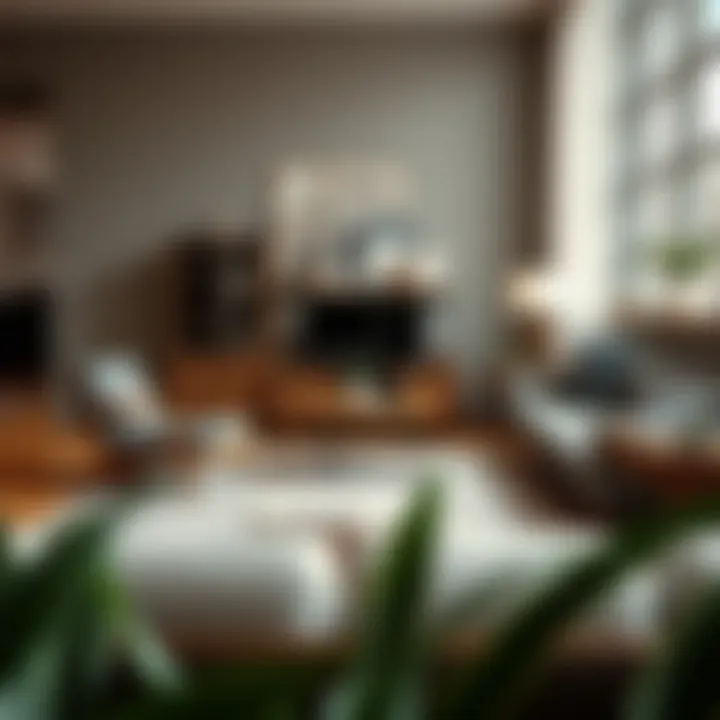 Stylish combination of modern and vintage furniture