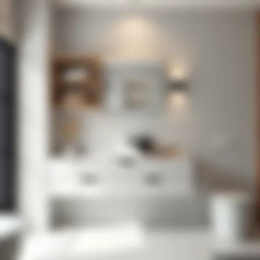 Elegant wall-mounted sink cabinet in a modern bathroom setting