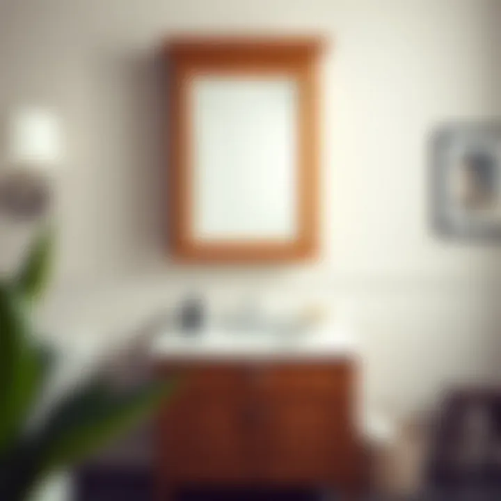 Classic Wooden Bathroom Mirror Cabinet Classic wooden bathroom mirror cabinet in a stylish setting