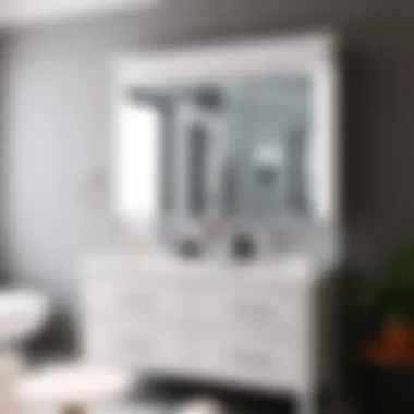 Elegant Bathroom Mirror Cabinet with Storage Features Elegant bathroom mirror cabinet showcasing storage features