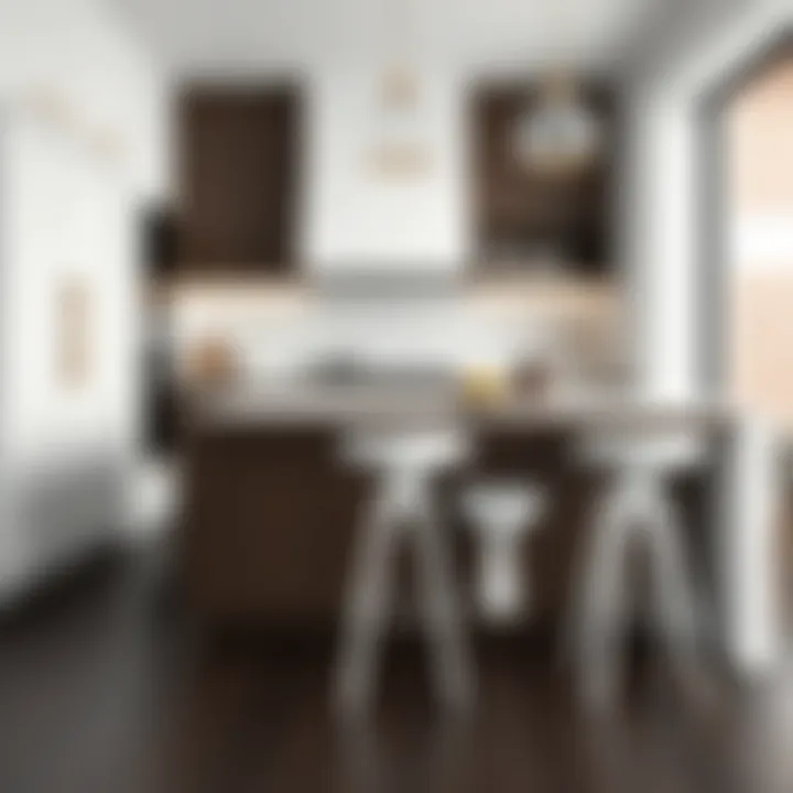Aesthetic Appeal of White Saddle Stools in Contemporary Spaces Elegant white saddle stool in a modern kitchen