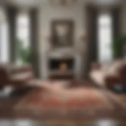 Elegant rugs displayed in a stylish living room