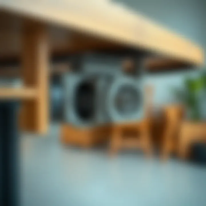 Engineering for Versatility Close-up of fold-out table mechanism showcasing innovative engineering