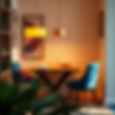 Space-Saving Chic Stylish fold-out table and chairs set in a compact dining area