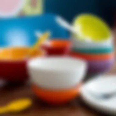 A vibrant collection of bowls and utensils that enhance the dining experience.