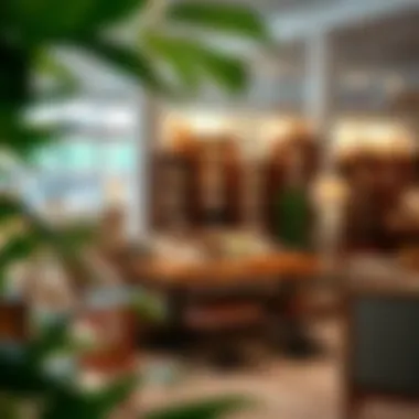 Sustainable furniture display in a retail environment