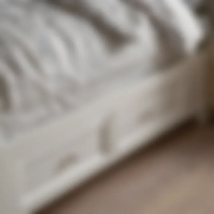 Close-up view of the Hemnes Full Bed's material and finish