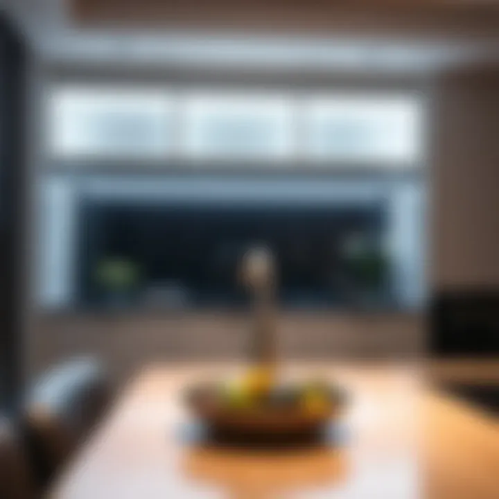 Modern cabinet design with integrated LED lighting