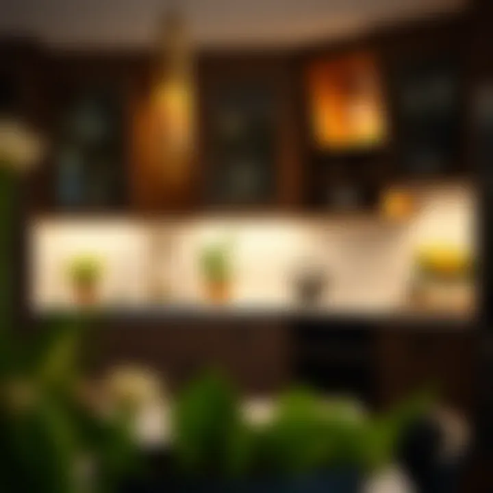 Stylish cabinet interiors with accent lighting