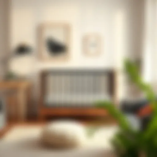 Compact cot set up in a modern living space