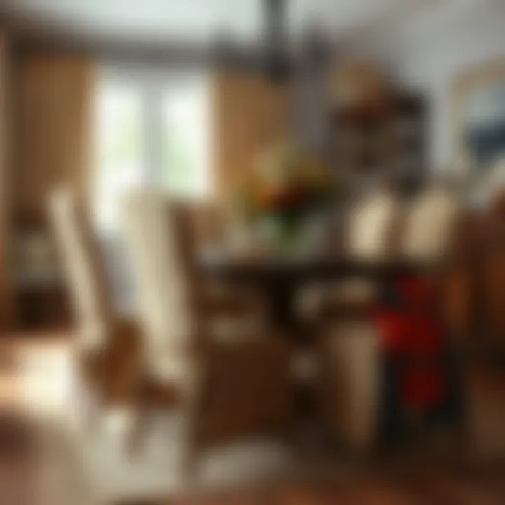 Eco-friendly burlap chair cover for rustic dining décor