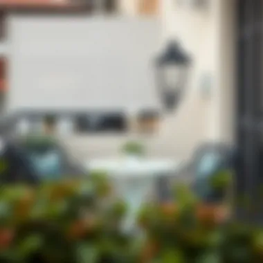 Stylish bistro set on a small terrace