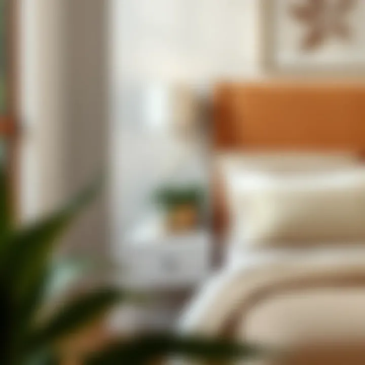 Cozy Versatility: White Nightstand in Bedroom Design Versatile white nightstand in a cozy bedroom