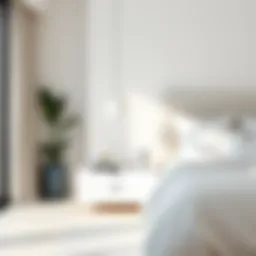 Elegant white nightstand in a minimalist bedroom setting