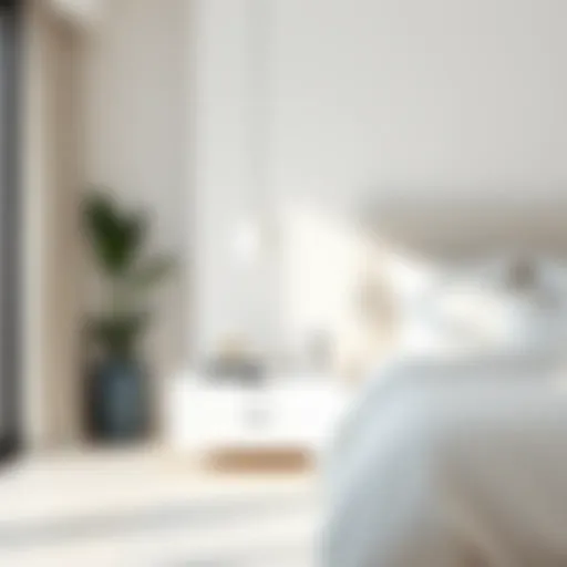 Minimalist Elegance: The Chic White Nightstand Elegant white nightstand in a minimalist bedroom setting