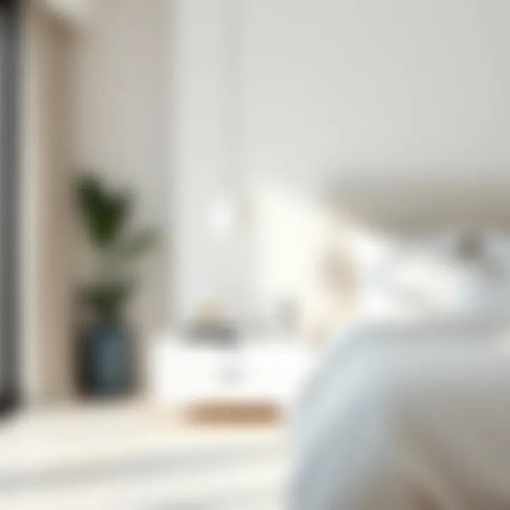 Minimalist Elegance: The Chic White Nightstand Elegant white nightstand in a minimalist bedroom setting