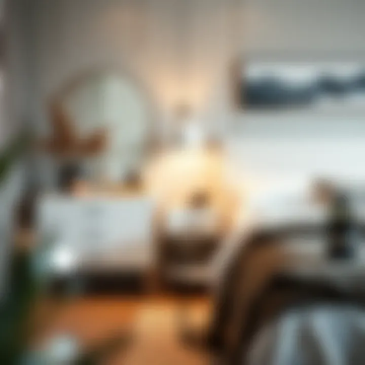 Contemporary Harmony: White Nightstand and Modern Decor Stylish white nightstand complementing modern decor