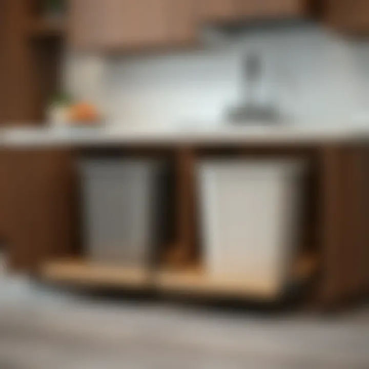 Comparison of materials used in different pull-out trash can designs