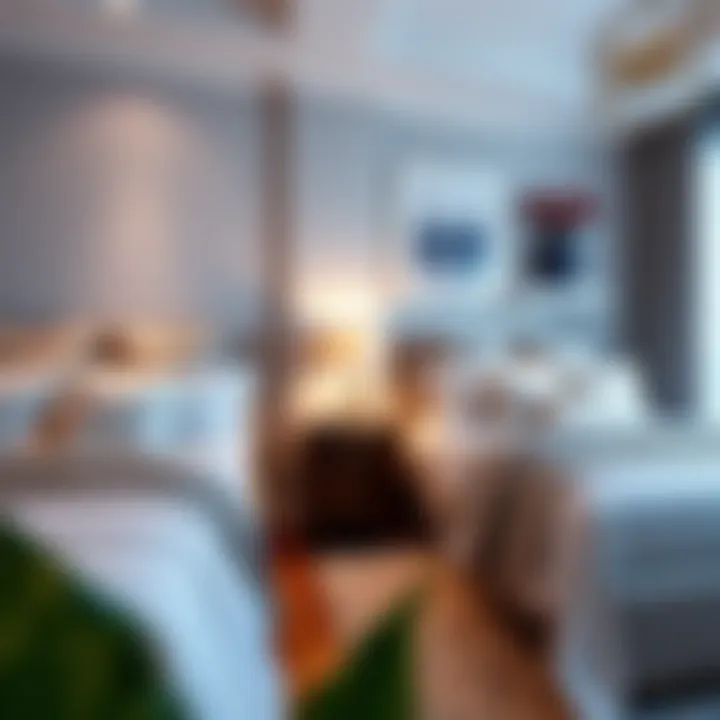 Elegant bedroom featuring USB-equipped nightstands
