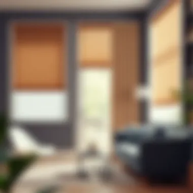 Variety of materials used in inverted blinds