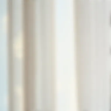 Close-up of fabric texture showcasing light filtering properties