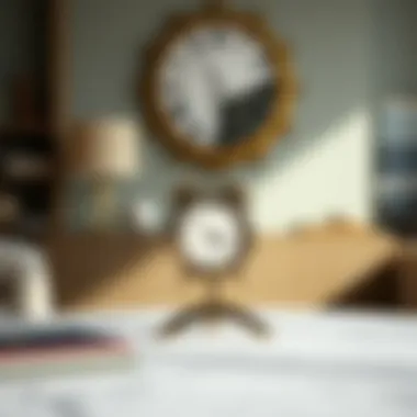 Unique artistic table clock as a statement piece in decor