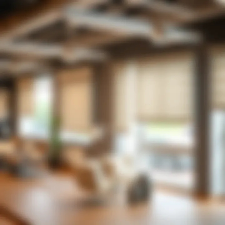 Showroom Display of Various Made to Fit Blinds Styles Different styles of made to fit blinds displayed in a showroom