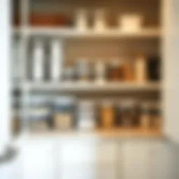 Well-organized pantry with clear containers