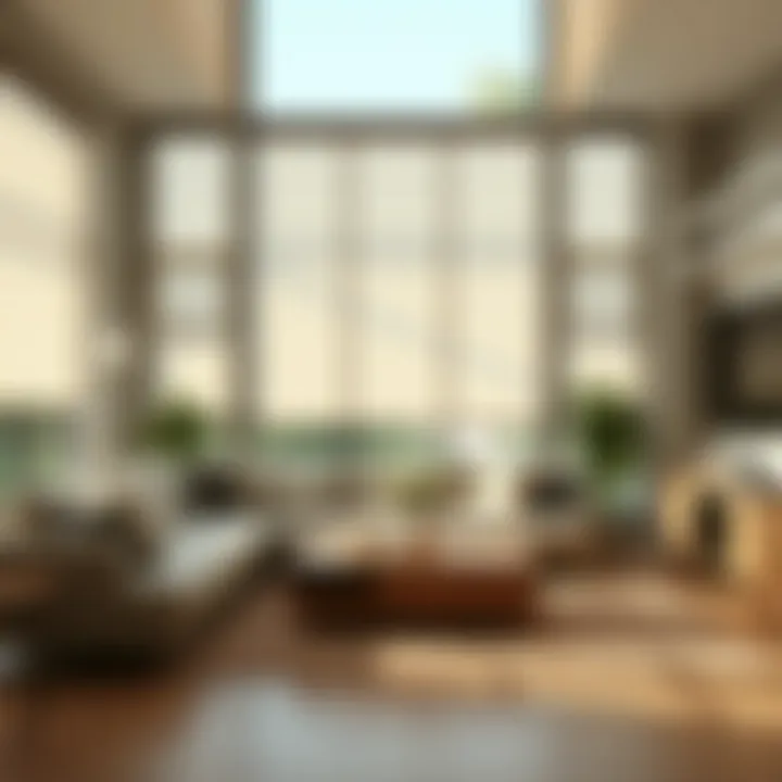 A modern living space enhanced by smart blinds