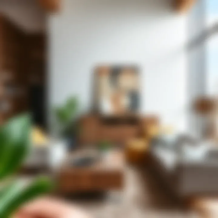 Sustainable Furniture Choices Stylish furniture arrangement highlighting sustainable materials