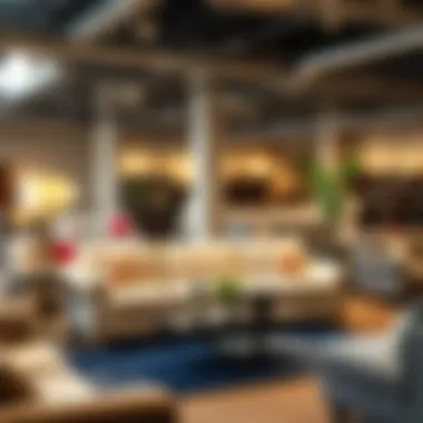 A Furniture Store Displaying Sofas A cozy furniture store showcasing various sofas and loveseats