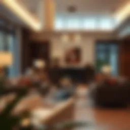 Luxurious living room featuring a stylish sofa and loveseat