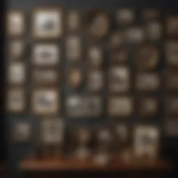 An elegant display of various picture frames showcasing different styles and materials.