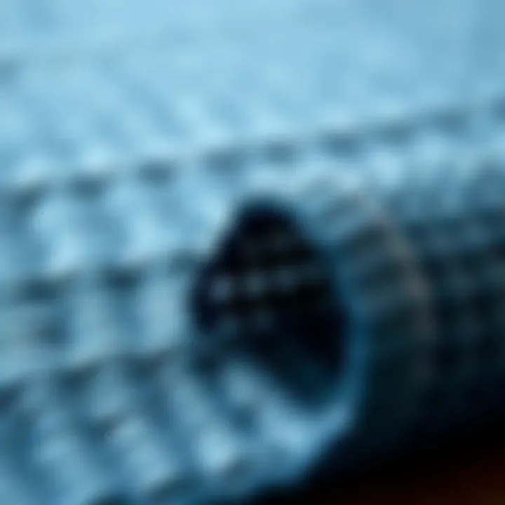 Detailed View of Rug Material Close-up of texture and material of outdoor plastic rug