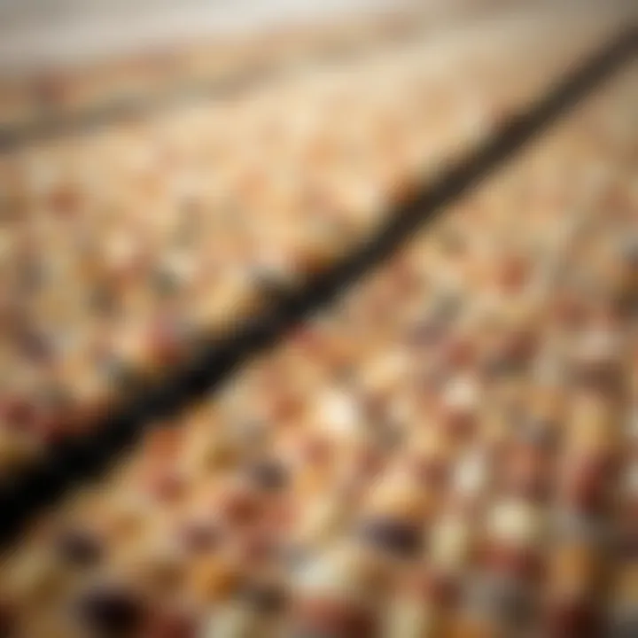 Close-up of a handmade area rug emphasizing craftsmanship