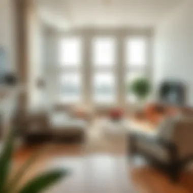 Stylish living room featuring a prominently placed area rug