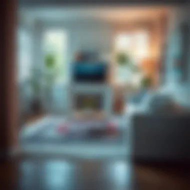 Visual guide to applying command strips for rug management