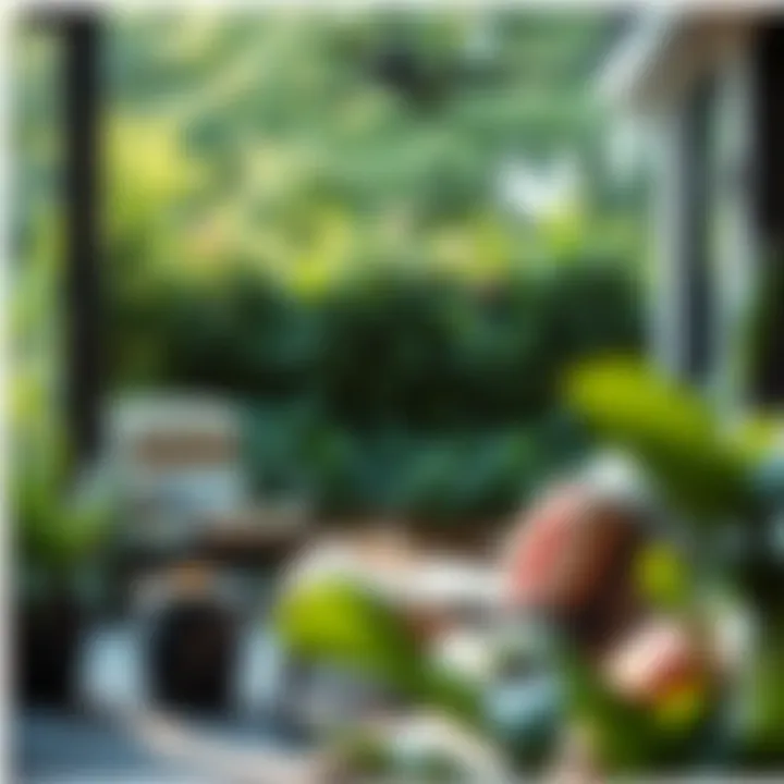 Stylish Outdoor Living Space with Recliner Chair Stylish outdoor living space featuring a recliner patio chair surrounded by greenery