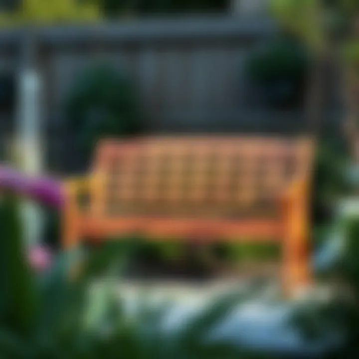 Sustainable plastic garden bench made from recycled materials