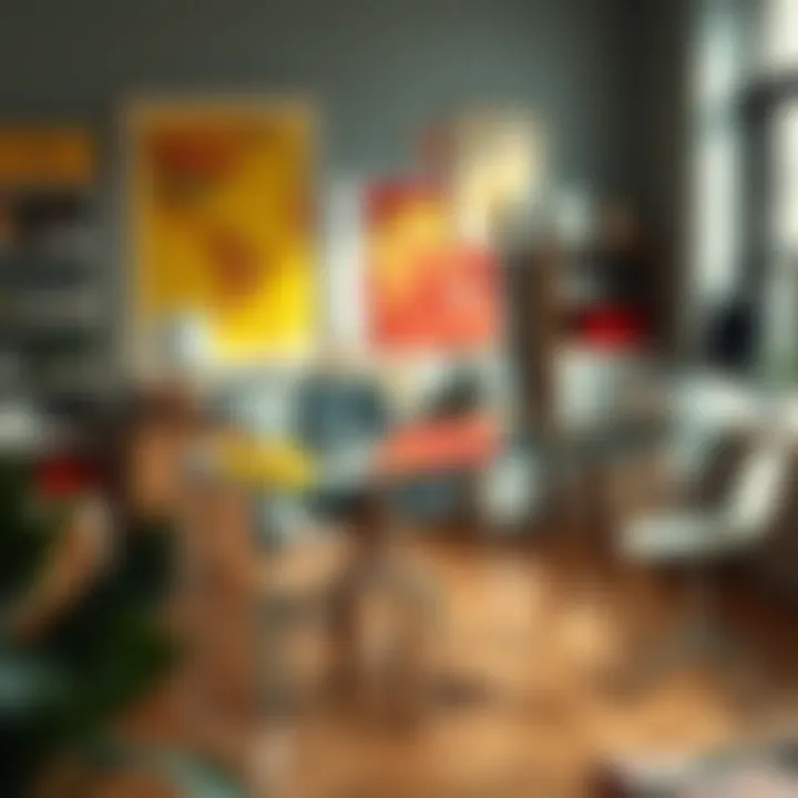 Innovative Plexiglass Desk Design Innovative plexiglass desk in a creative workspace