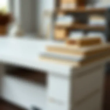 Craftsmanship Revealed: Quality Materials Close-up of desk materials showcasing craftsmanship