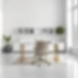 Elegant white desk in a modern office setting