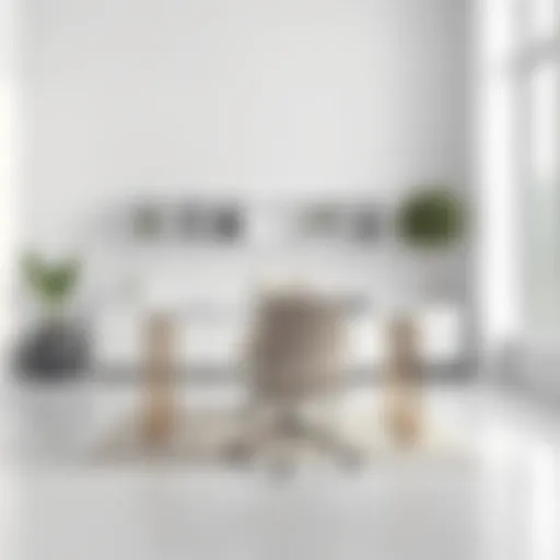 Elegant white desk in a modern office setting