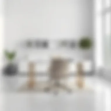 Modern Elegance: White Desk in Office Elegant white desk in a modern office setting